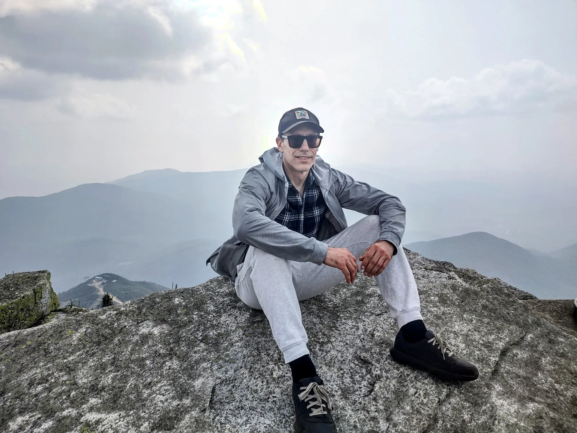 The author on a mountain summit.