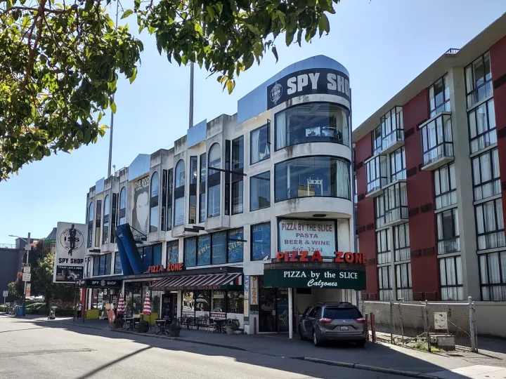 A photo of the exterior of the Spy Shop. Photo: Colin Kemp.