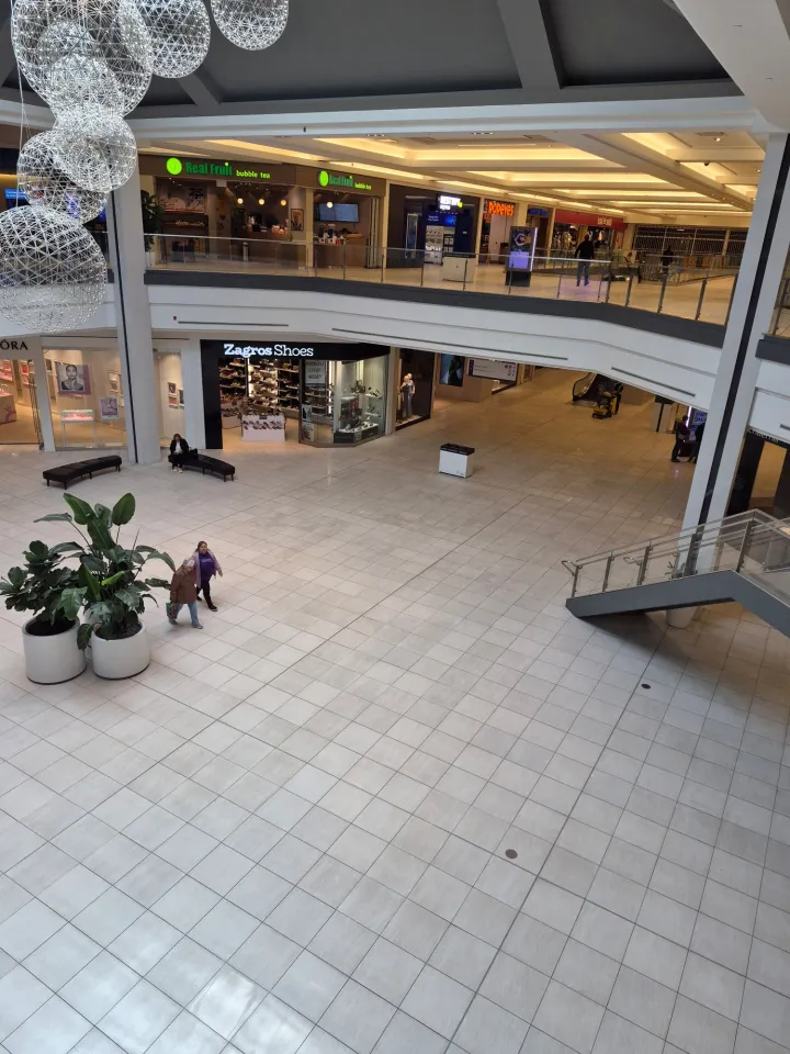 Photo of an empty mall.
